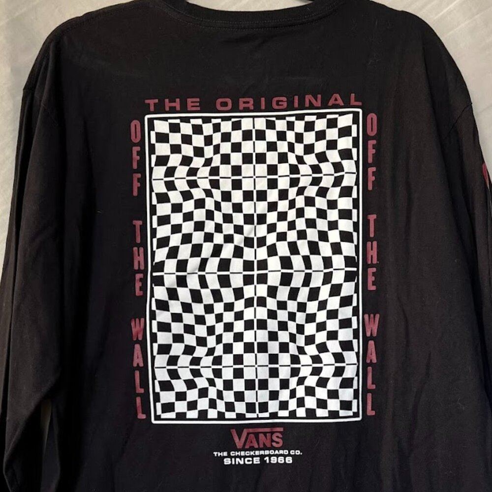 Van's Mens Black Long Sleeve Shirt Size L